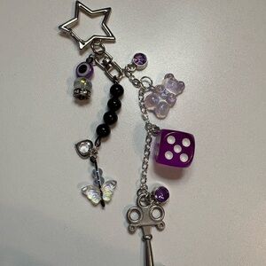 Purple Charm Keychain